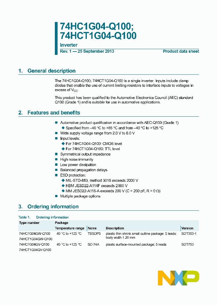 74HC1G04GV-Q100_8315984.PDF Datasheet