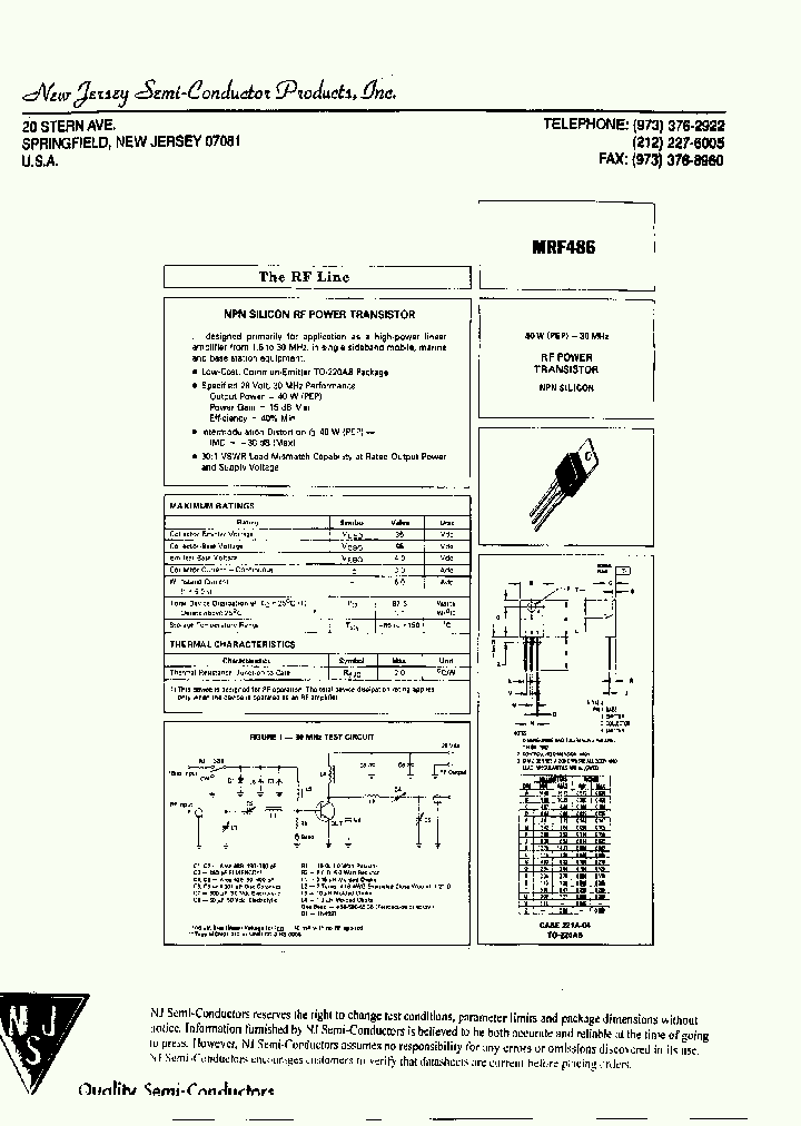 MRF486_8319341.PDF Datasheet