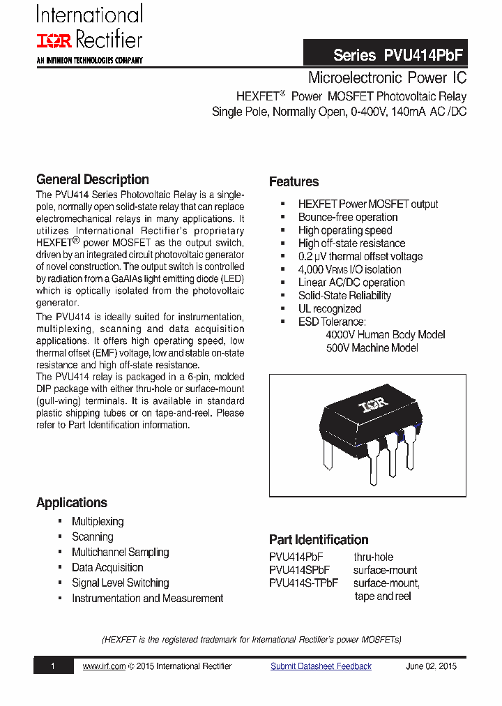 PVU414PBF_8319429.PDF Datasheet