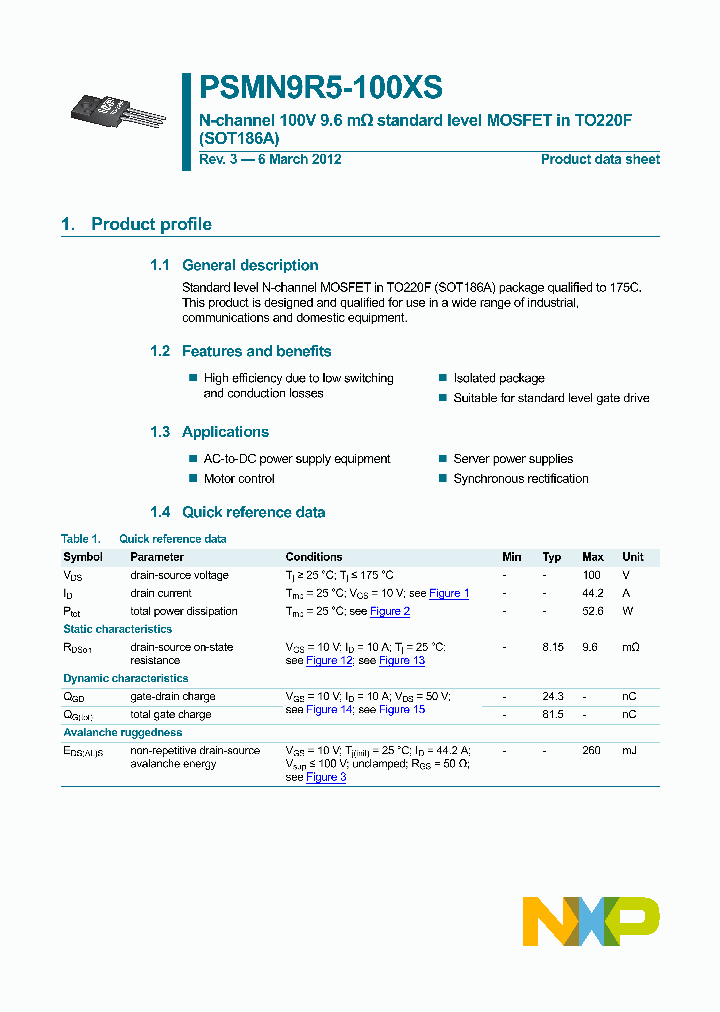 PSMN9R5-100XS_8323879.PDF Datasheet