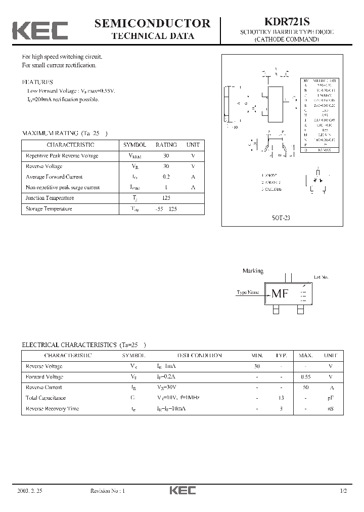 KDR721S-15_8325305.PDF Datasheet