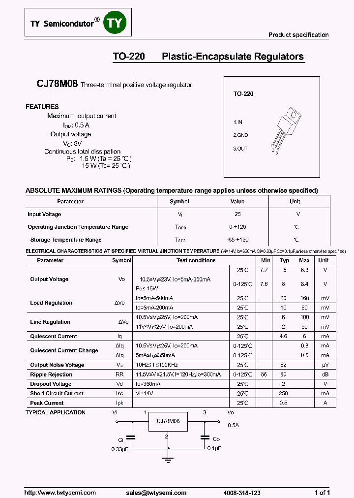 CJ78M08-TO220-3L_8327245.PDF Datasheet