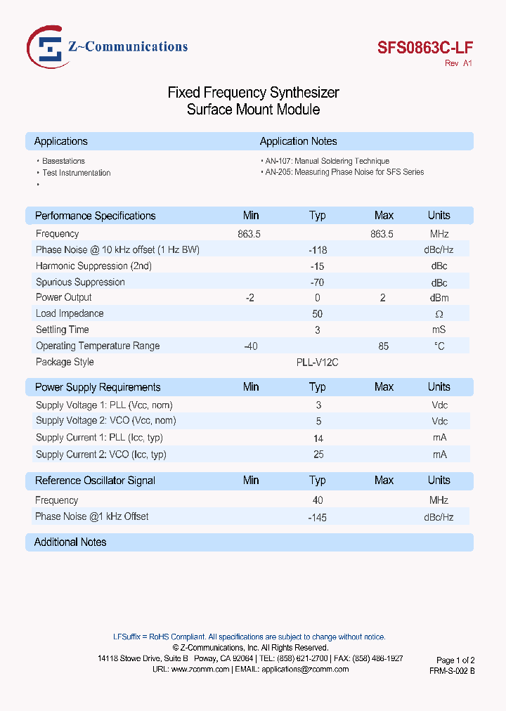 SFS0863C-LF_8329243.PDF Datasheet