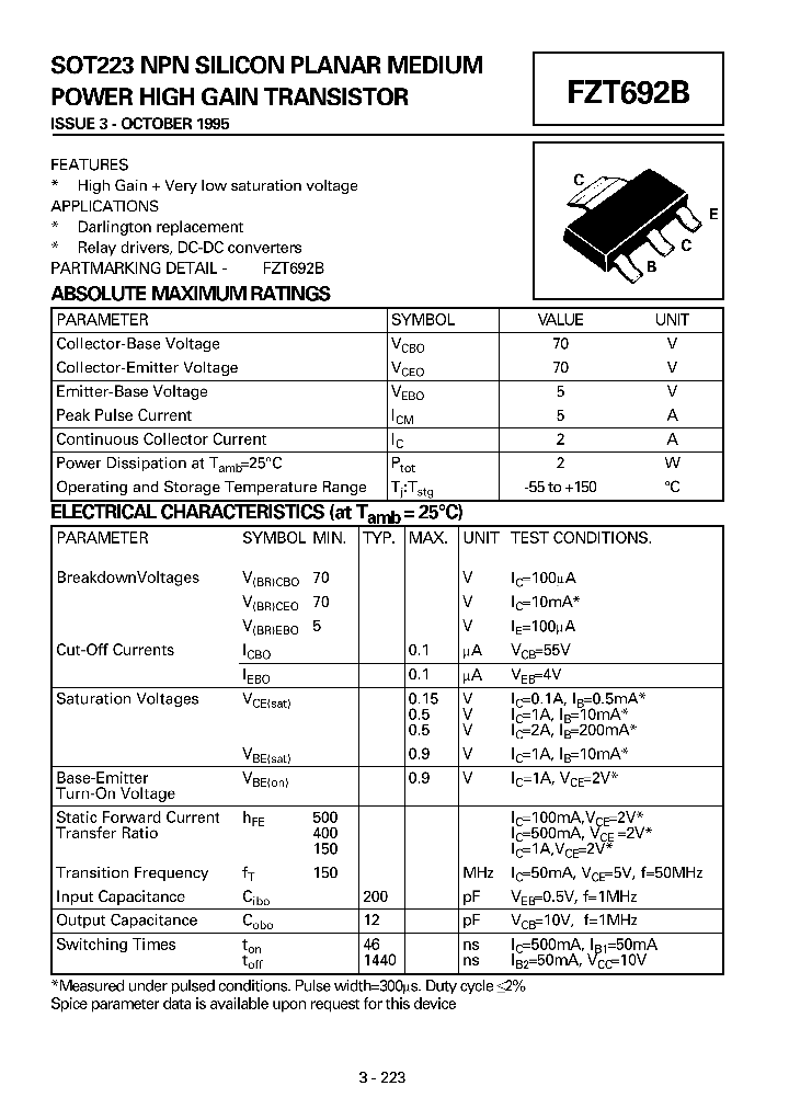 FZT692B_8331490.PDF Datasheet