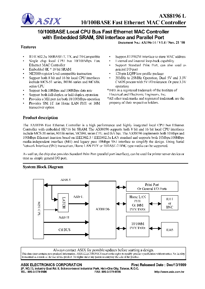 AX88196P_8333334.PDF Datasheet