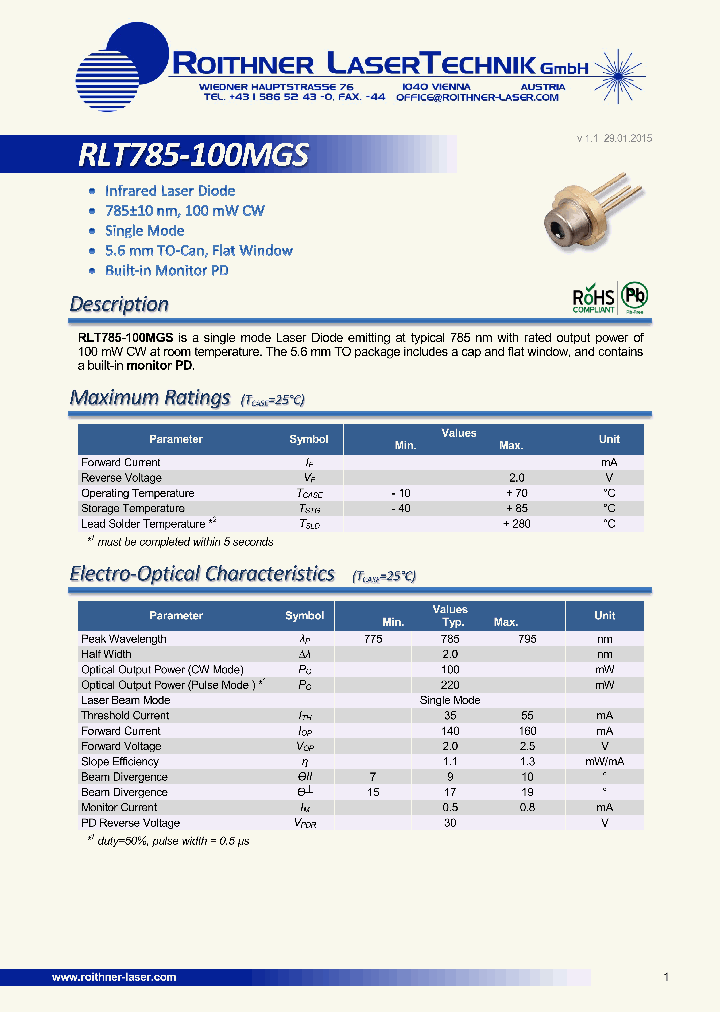 RLT785-100MGS_8335215.PDF Datasheet