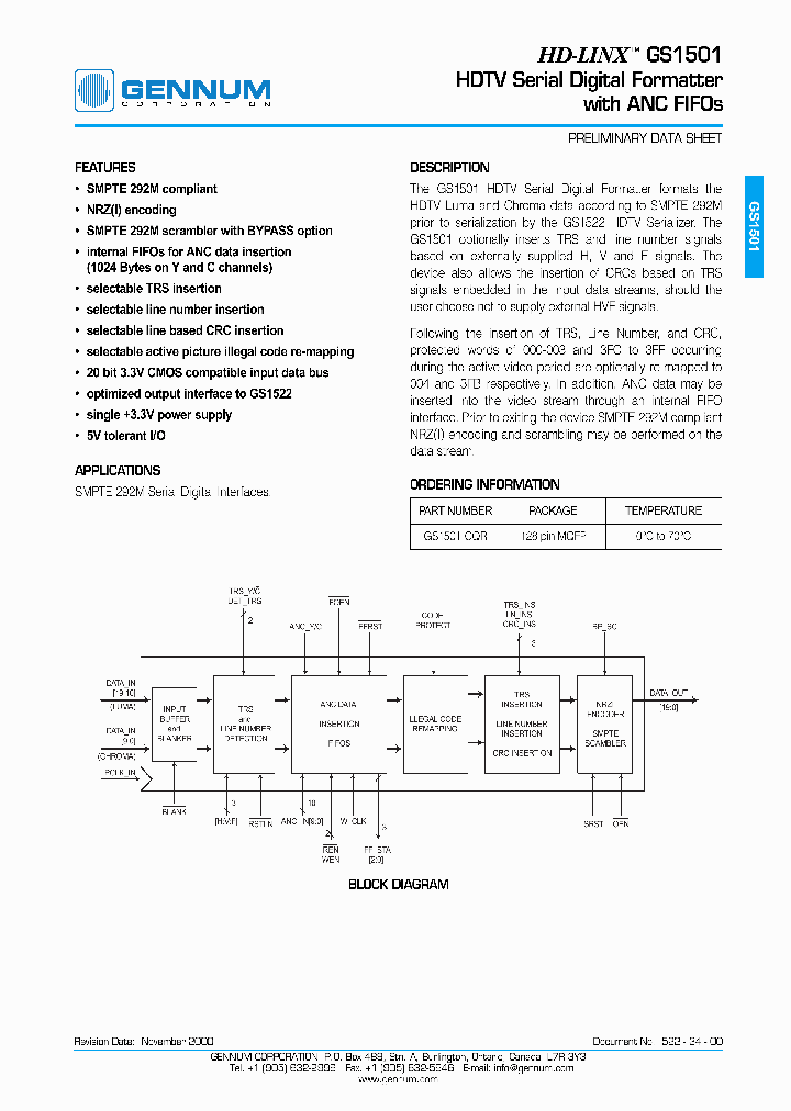 GS1501-CQR_8335443.PDF Datasheet