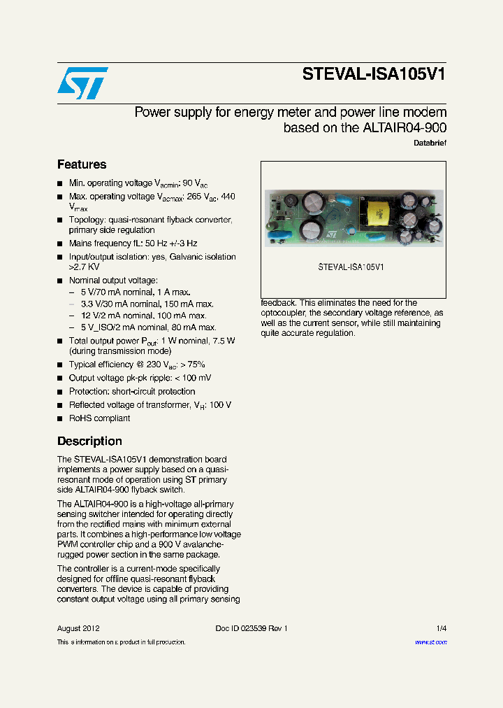 STEVAL-ISA105V1_8337728.PDF Datasheet