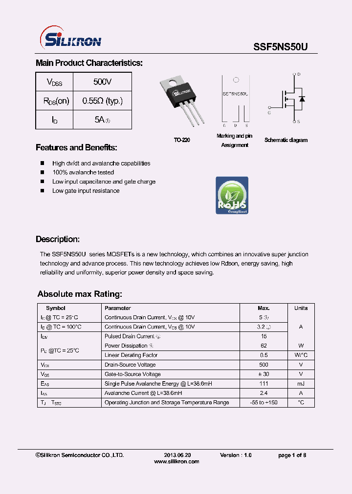 SSF5NS50U_8339131.PDF Datasheet