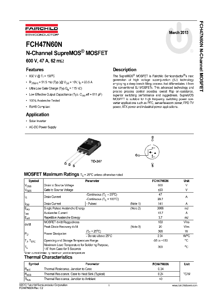 FCH47N60N_8348050.PDF Datasheet