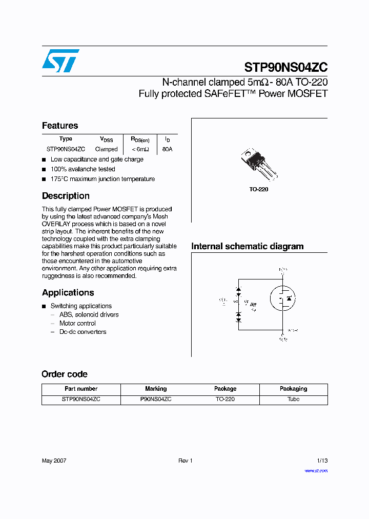 STP90NS04ZC_8348611.PDF Datasheet