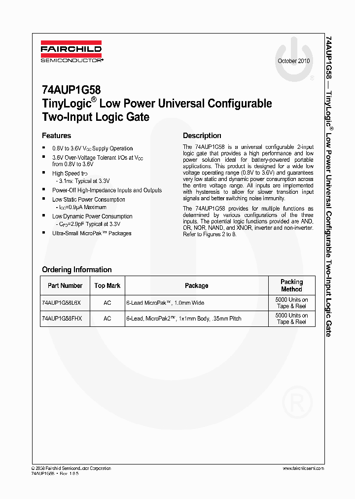 74AUP1G58_8350938.PDF Datasheet