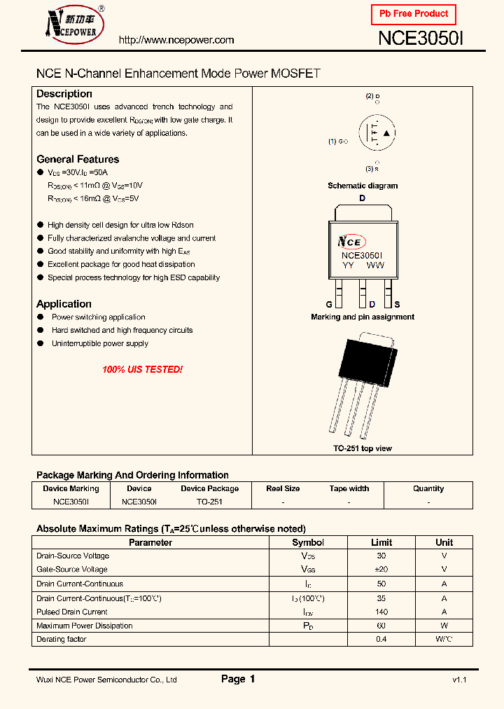 NCE3050I_8356430.PDF Datasheet