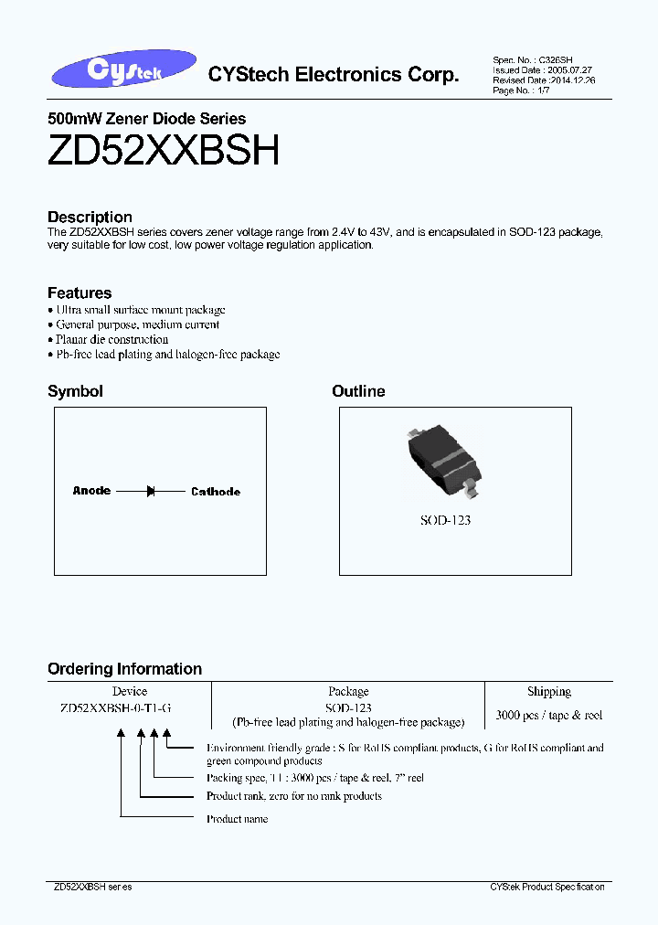 ZD5226BSH_8356637.PDF Datasheet