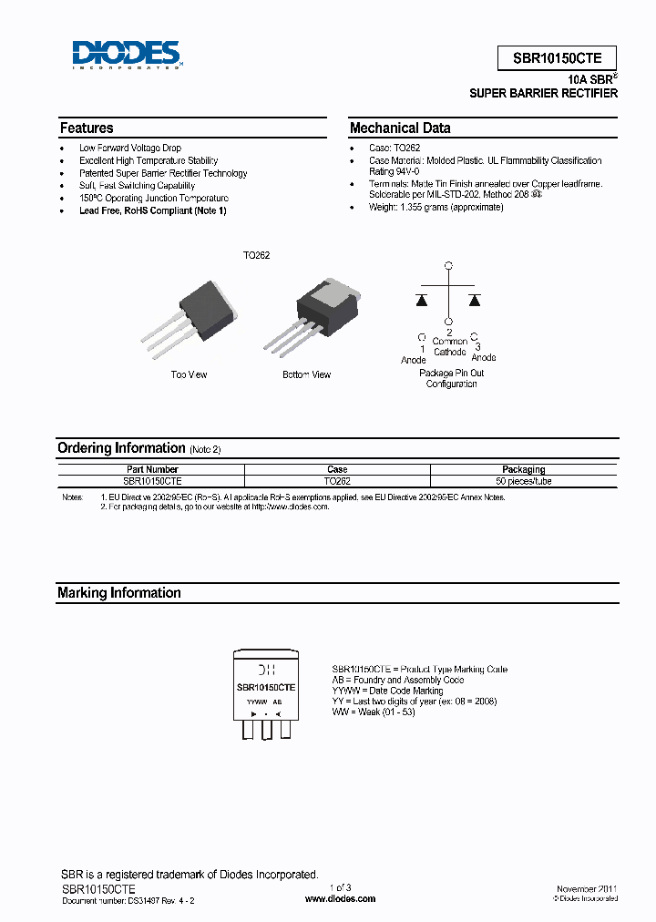 SBR10150CTE_8358030.PDF Datasheet