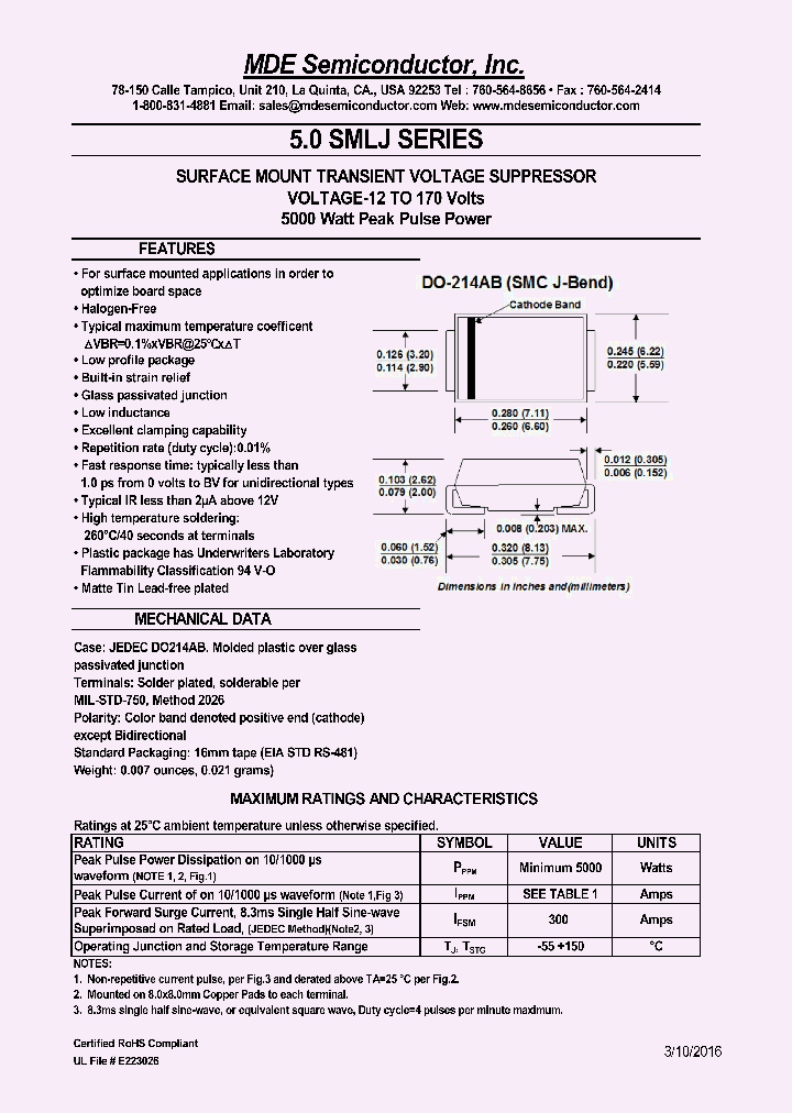 50SMLJ24A_8358941.PDF Datasheet