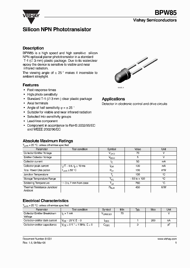 BPW85A_8359266.PDF Datasheet