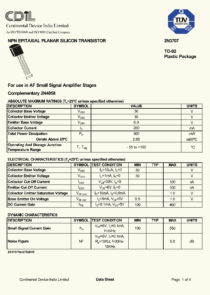 2N3707_8364469.PDF Datasheet