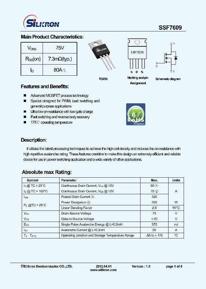 SSF7609_8368490.PDF Datasheet