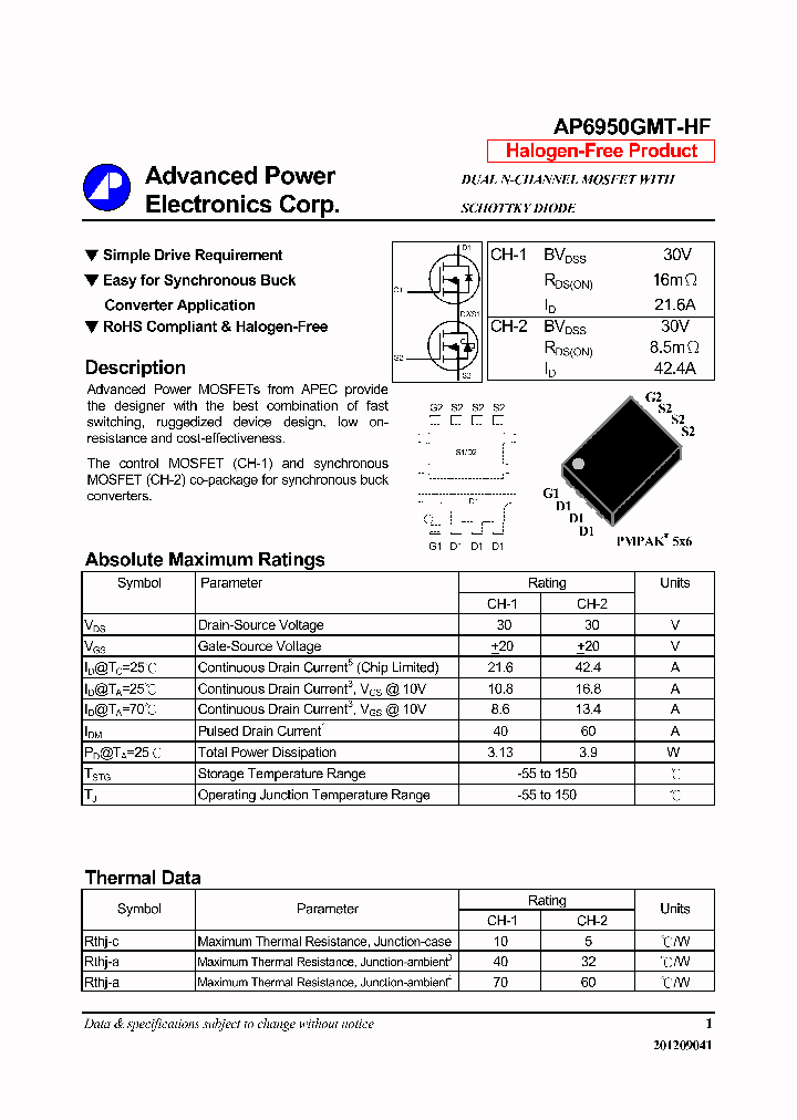 AP6950GMT-HF-14_8370508.PDF Datasheet