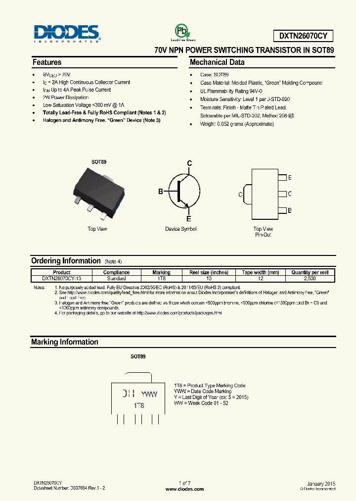 DXTN26070CY_8371061.PDF Datasheet