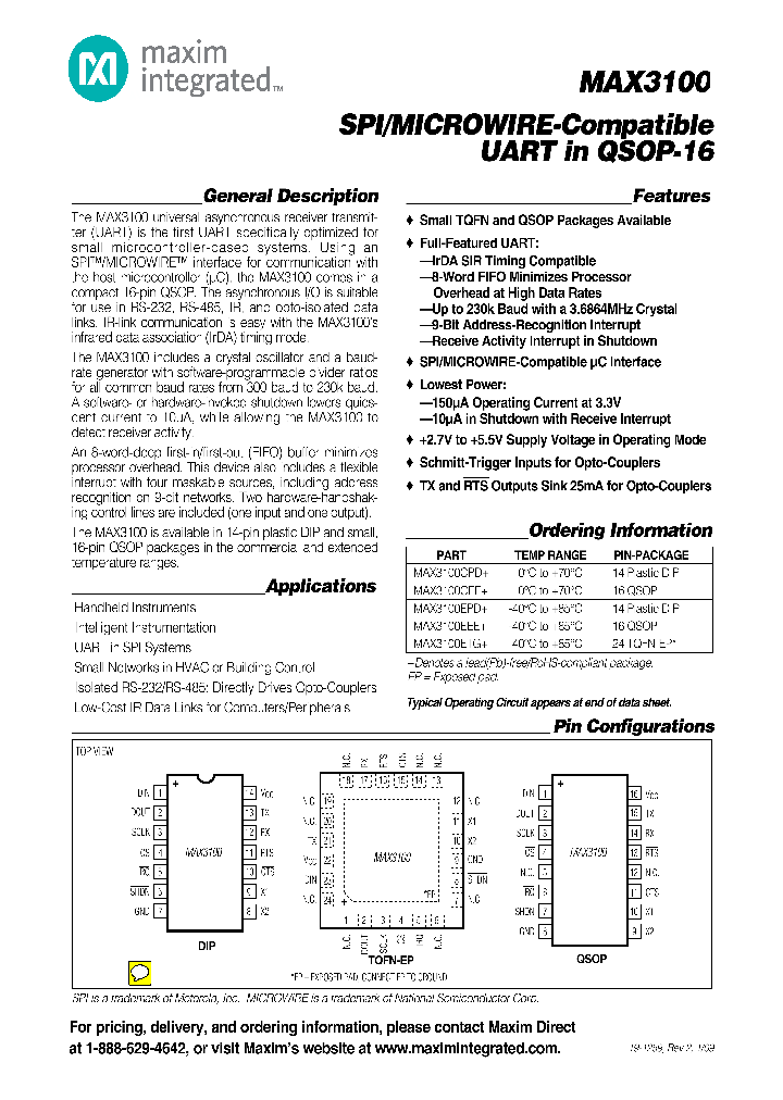 MAX3100CEE_8376327.PDF Datasheet