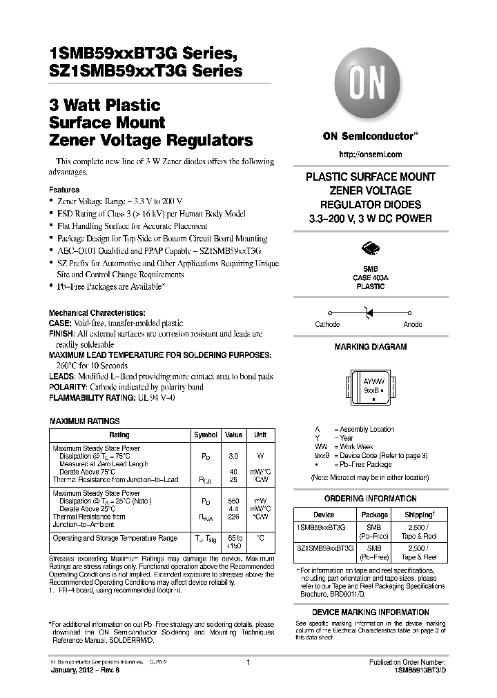 1SMB5956BT3G_8377591.PDF Datasheet