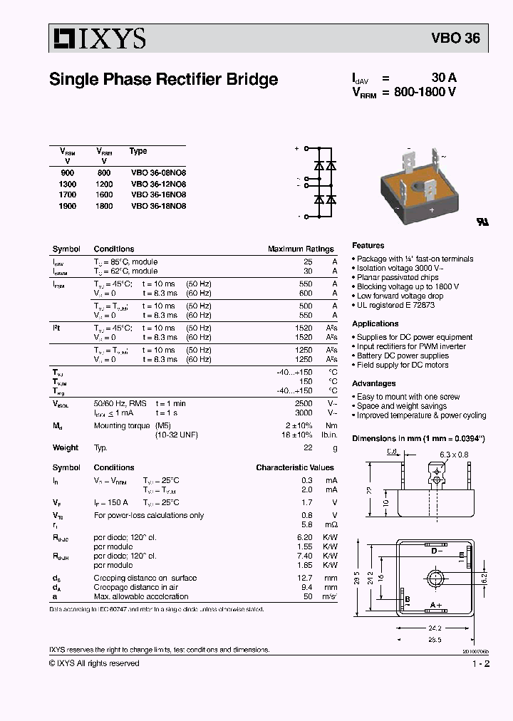 VBO36-16NO8_8379640.PDF Datasheet