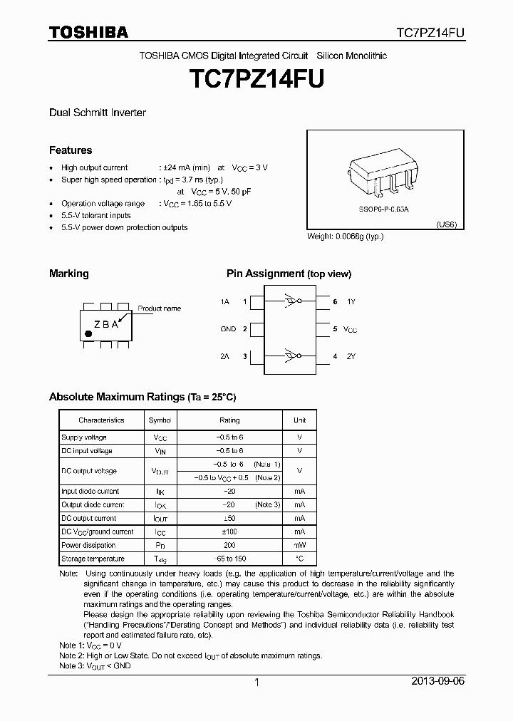 TC7PZ14FU_8383017.PDF Datasheet