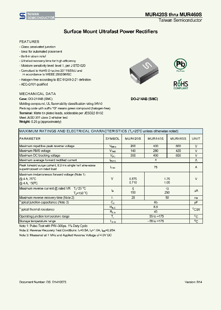 MUR420S_8386276.PDF Datasheet