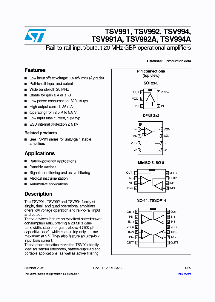 TSV992AIDT_8388400.PDF Datasheet