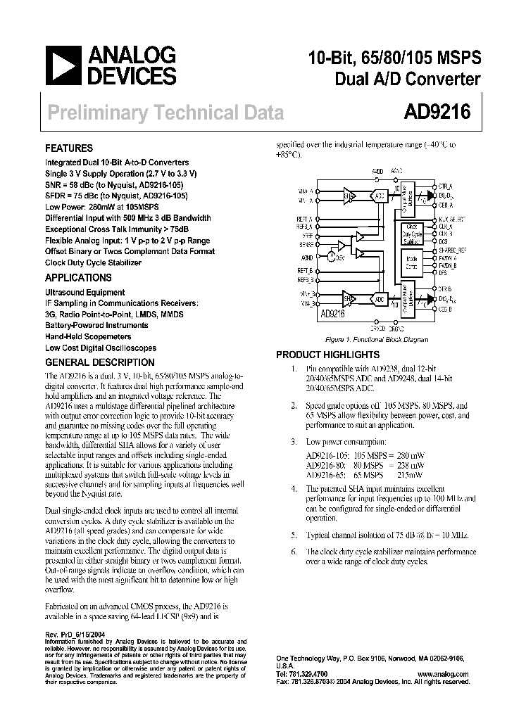 AD9216BCPZ-65_8392529.PDF Datasheet