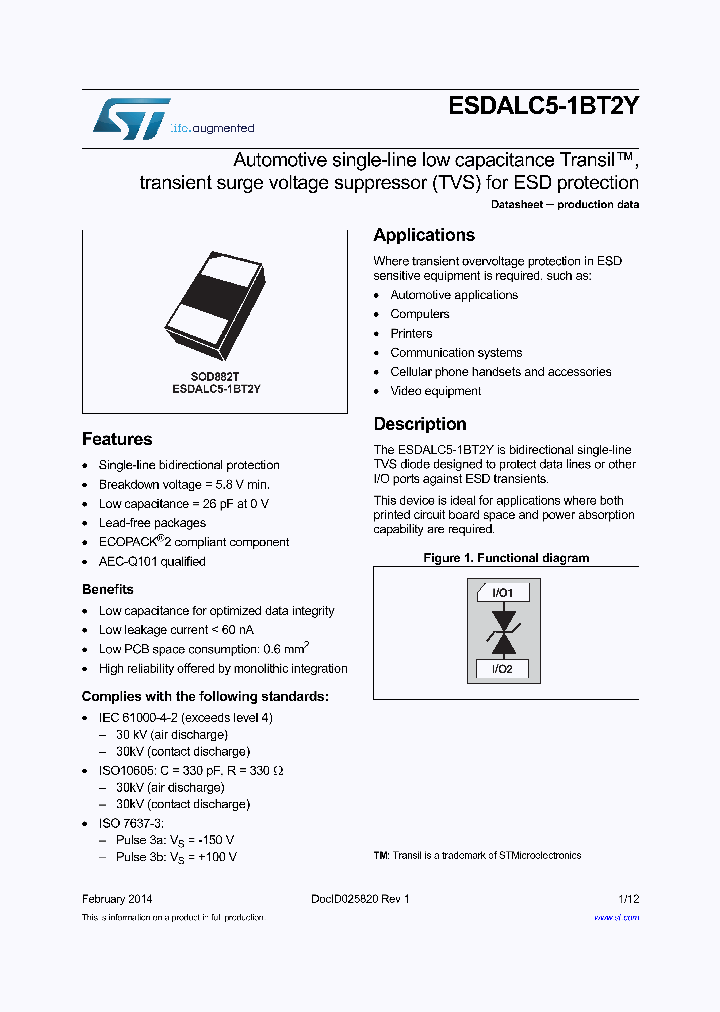 ESDALC5-1BT2Y_8397067.PDF Datasheet