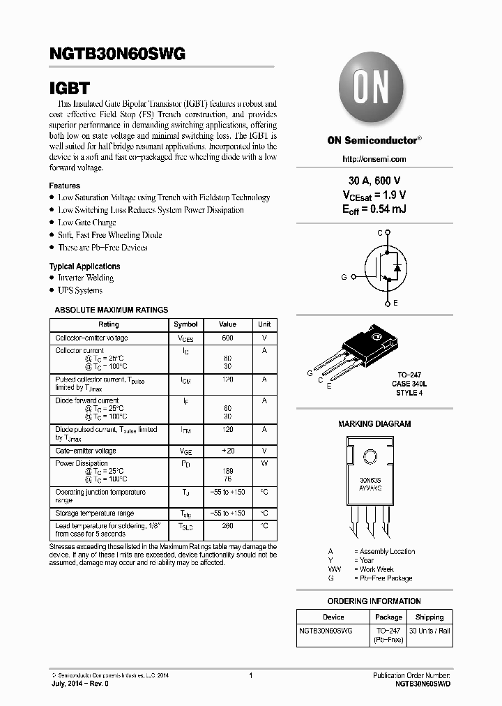 NGTB30N60SWG_8399172.PDF Datasheet