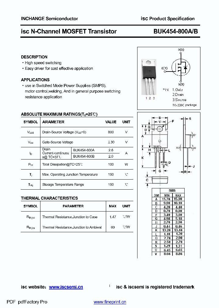 BUK454-800A_8406598.PDF Datasheet