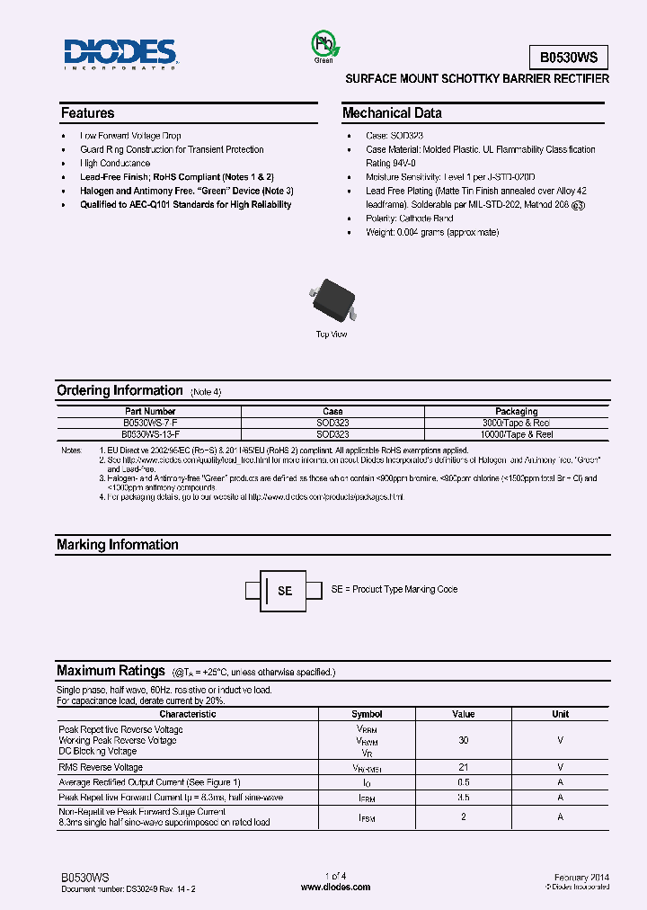 B0530WS-7-F_8411176.PDF Datasheet