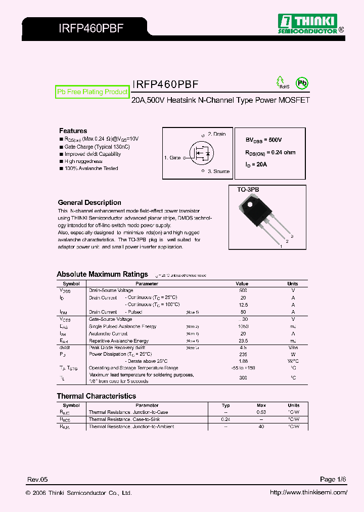 IRFP460PBF_8411777.PDF Datasheet