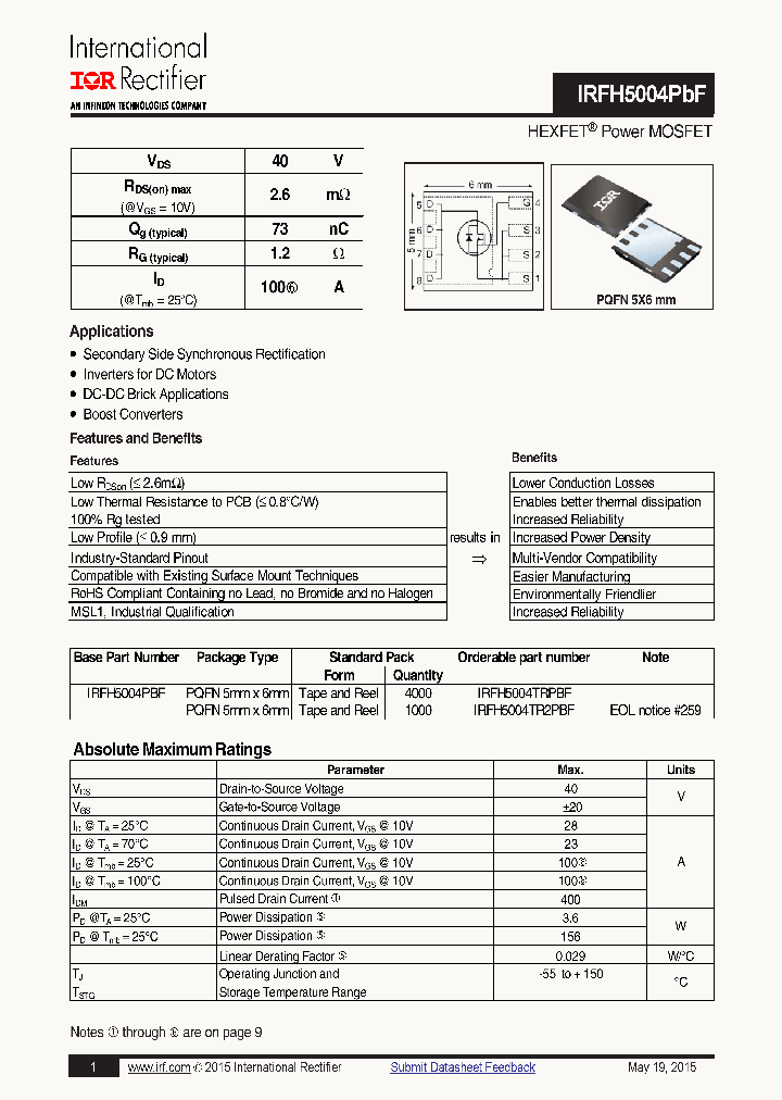 IRFH5004PBF_8435987.PDF Datasheet