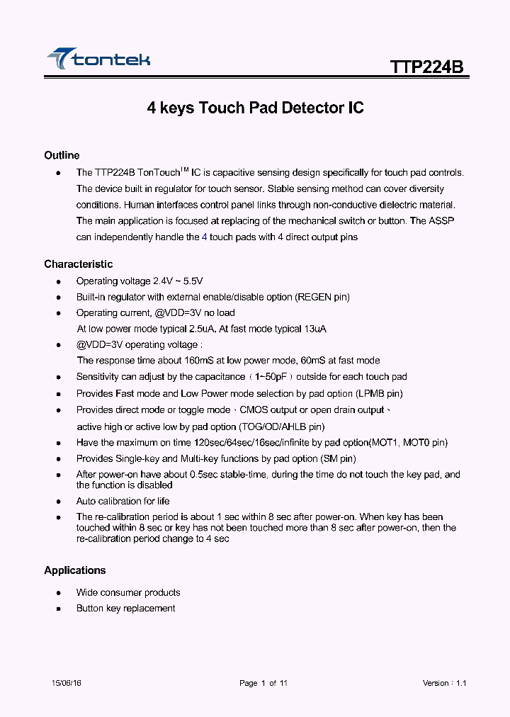 TTP224B_8442822.PDF Datasheet