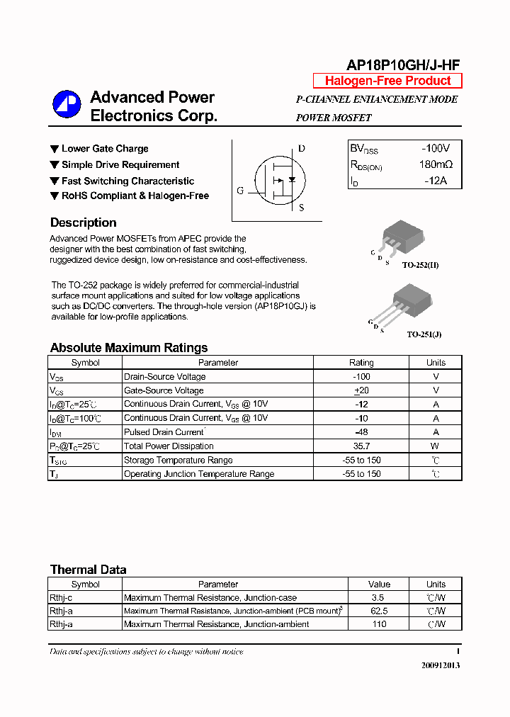 AP18P10GH-HF-14_8450366.PDF Datasheet