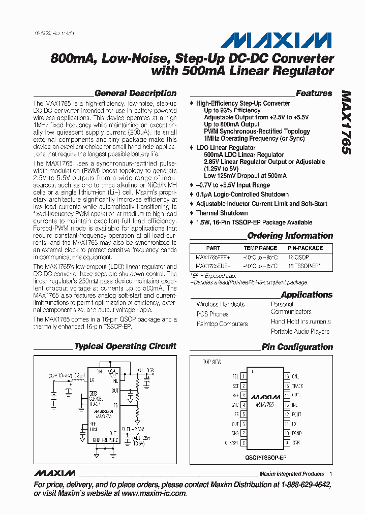 MAX1765EEE_8456496.PDF Datasheet