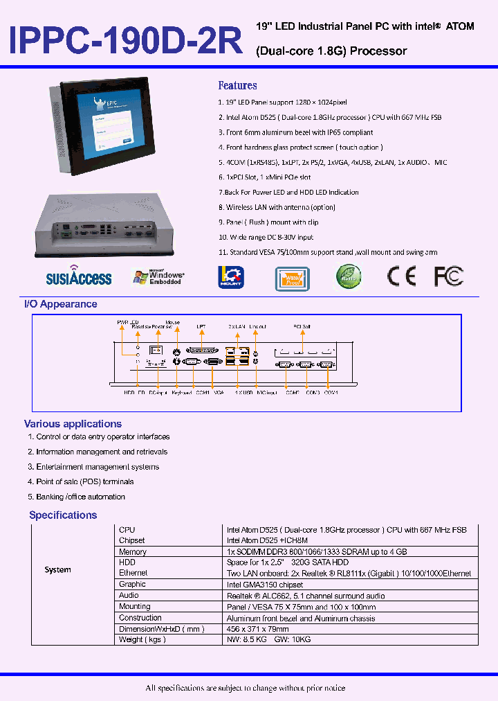 IPPC-190D-2R_8456501.PDF Datasheet