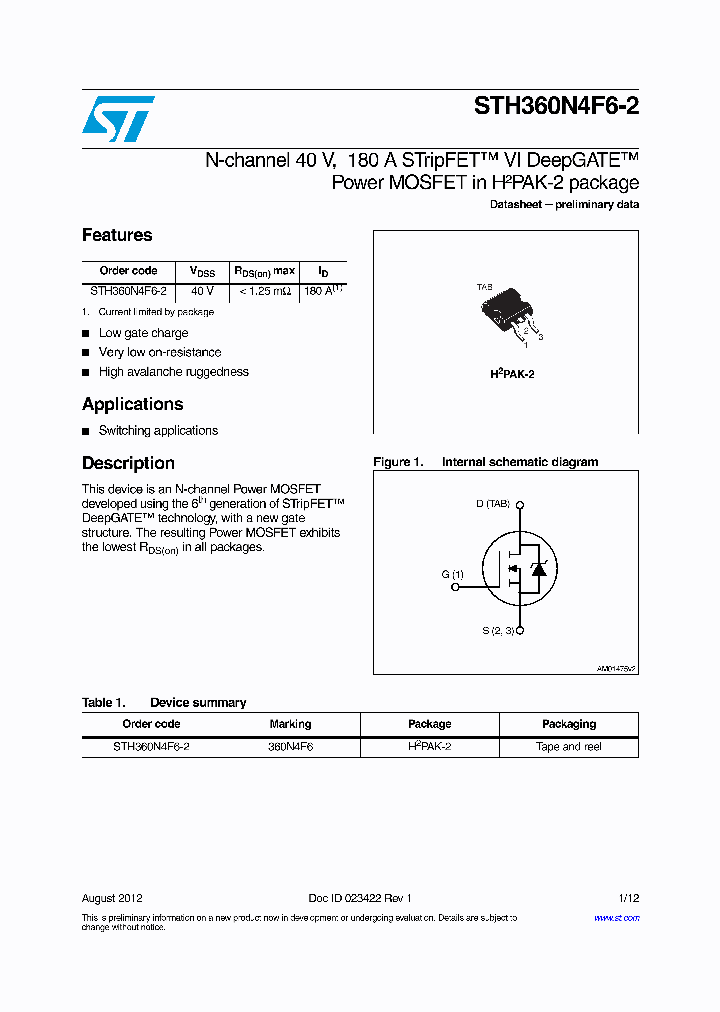 STH360N4F6-2_8463194.PDF Datasheet