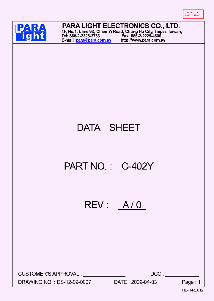 C-402Y_8464882.PDF Datasheet