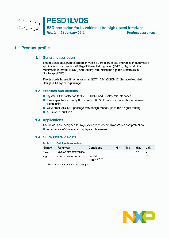 PESD1LVDS_8466555.PDF Datasheet