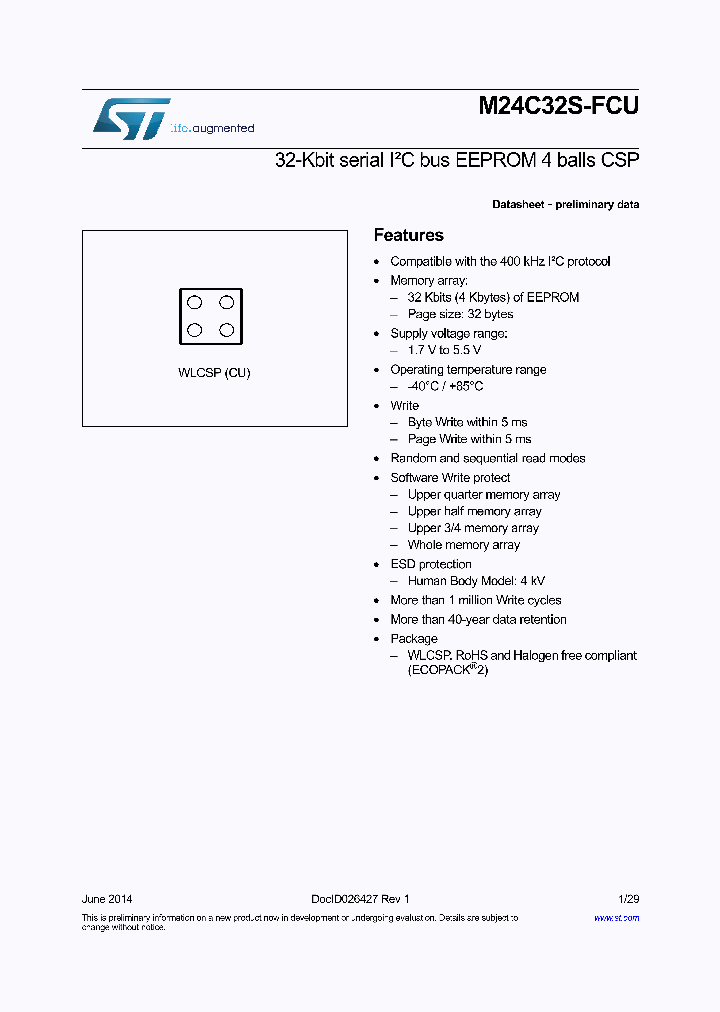 M24C32S-FCU_8469144.PDF Datasheet