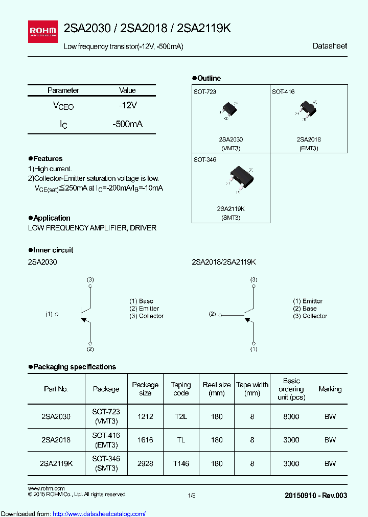 2SA2030T2L_8468433.PDF Datasheet