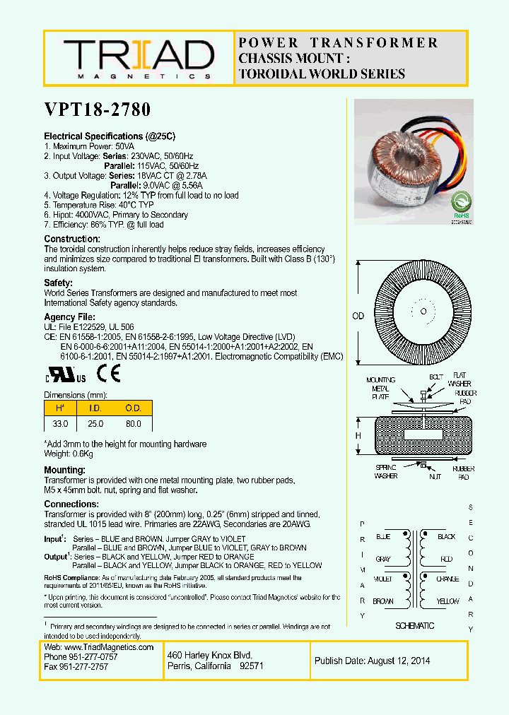VPT18-2780_8469397.PDF Datasheet