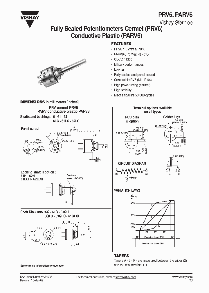 PRV6PARV6_8473151.PDF Datasheet