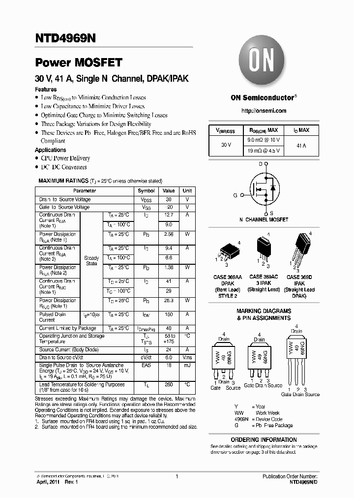 NTD4969N_8479068.PDF Datasheet